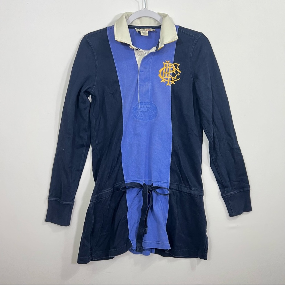 Ralph Lauren Rugby Shirt Womens Small Blue Long Sleeve Polo